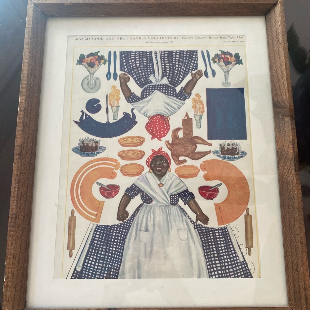 Framed Excerpt Of 1912 “The Delineator” Magazine By Butterick Co. Mammy Doll